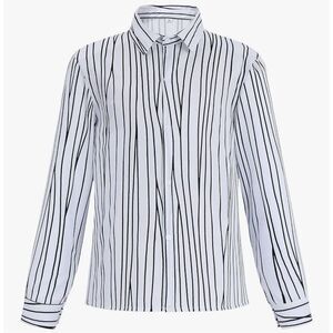 NEW Men Long Sleeve Button down White Striped M